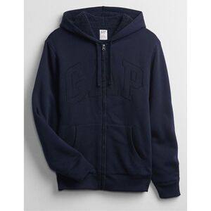 GAP Factory Men’s Sherpa-Lined Logo Hoodie